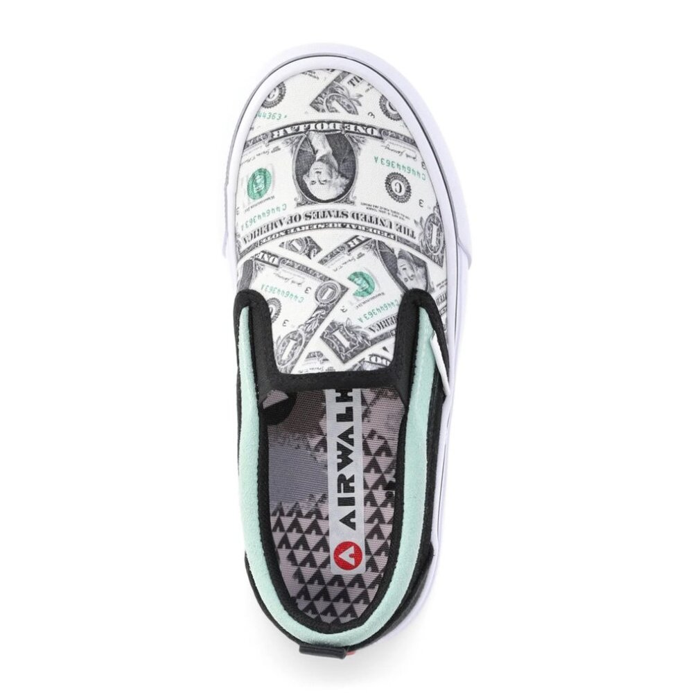 NEW Airwalk Boys Dollar Bill Sli-On Sneakers - Shoe Size 5.0 - Picture 4 of 12